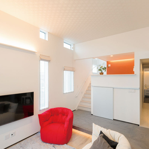 空間を立体的に生かした スカイバルコニーのある家